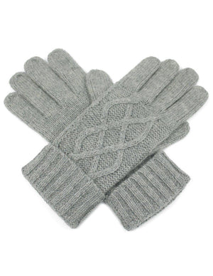 Cable Lattice Winter Wool Gloves
