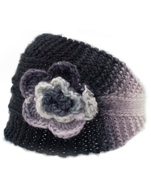 Flower Winter Wide Knit Headband