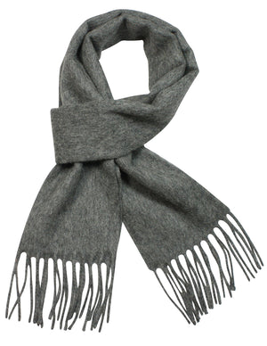 Men's Winter Wool Blend Scarf Classic Solid Color