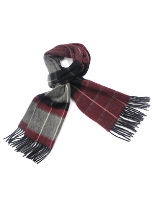 Men's 100% Luxurious Soft Wool Scarf Box Awning Stripes