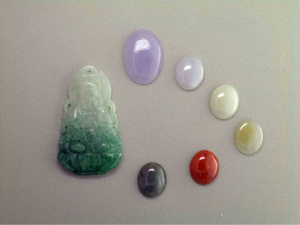 Color from White Jadeite Jade to Lavender to Imperial Green Jadeite Jade