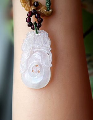 Fortune Bead Garnet Jade Necklace Jadeite Jade Green Chinese Good Luck Dahlia Stone Gemstone Certified Real
