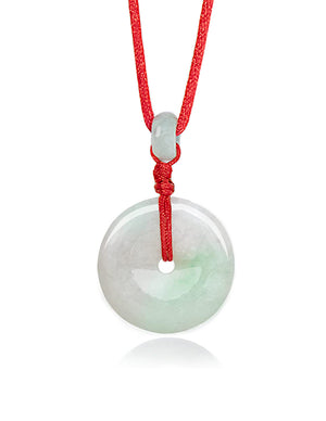 Jade Necklace | Certified Grade A Jadeite Jade Circle Donut Coin Pendant Necklace | Dahlia