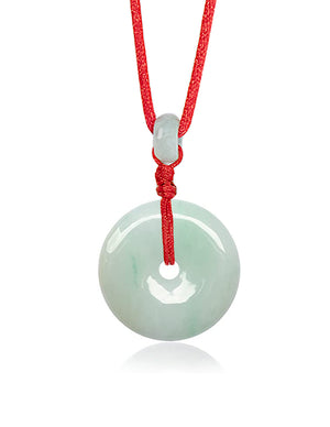 Jade Necklace | Certified Grade A Jadeite Jade Circle Donut Coin Pendant Necklace | Dahlia