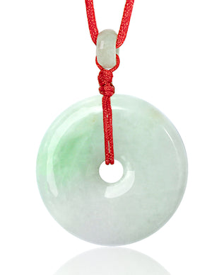 Jade Necklace | Certified Grade A Jadeite Jade Circle Donut Coin Pendant Necklace | Dahlia