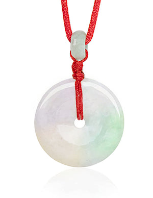 Jade Necklace | Certified Grade A Jadeite Jade Circle Donut Coin Pendant Necklace | Dahlia