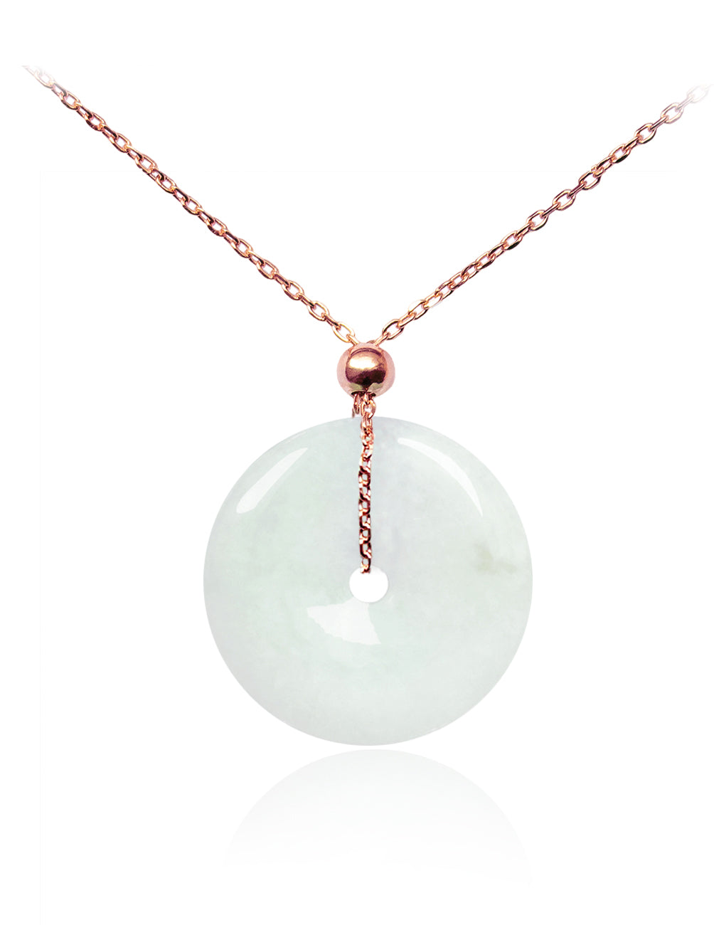 24 Carat Natural Jadeite Jade and Diamond Pendant and Chain