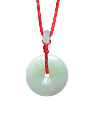 Jade Necklace | Certified Grade A Jadeite Jade Circle Donut Coin Pendant Necklace | Dahlia