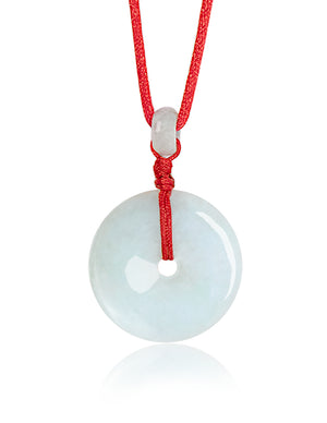 Jade Necklace | Certified Grade A Jadeite Jade Circle Donut Coin Pendant Necklace | Dahlia