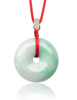 Jade Necklace | Certified Grade A Jadeite Jade Circle Donut Coin Pendant Necklace | Dahlia