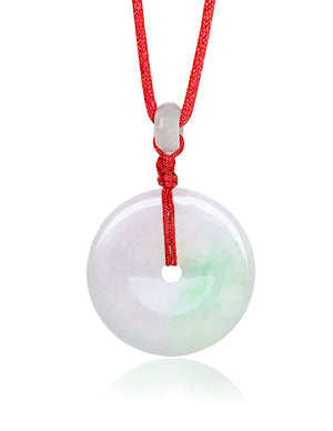 Jade Necklace | Certified Grade A Jadeite Jade Circle Donut Coin Pendant Necklace | Dahlia