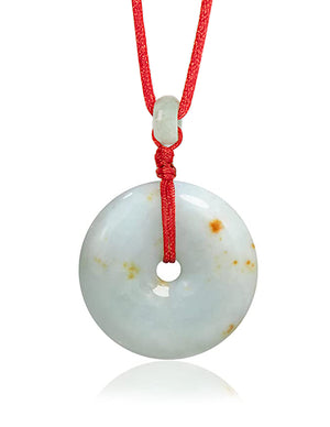 Jade Necklace | Certified Grade A Jadeite Jade Circle Donut Coin Pendant Necklace | Dahlia