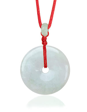 Jade Necklace | Certified Grade A Jadeite Jade Circle Donut Coin Pendant Necklace | Dahlia