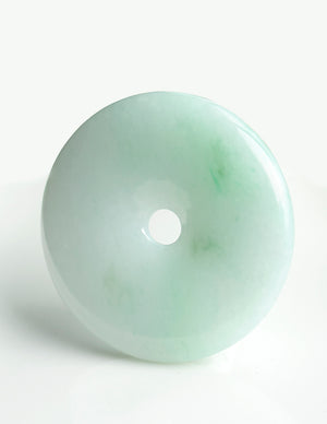 Jade Necklace | Certified Grade A Jadeite Jade Circle Donut Coin Pendant Necklace | Dahlia