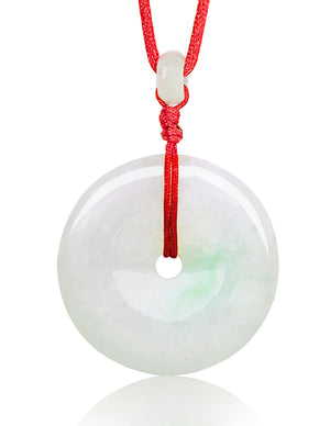 Jade Necklace | Certified Grade A Jadeite Jade Circle Donut Coin Pendant Necklace | Dahlia