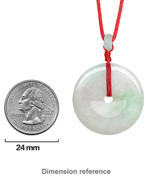 Jade Necklace | Certified Grade A Jadeite Jade Circle Donut Coin Pendant Necklace | Dahlia