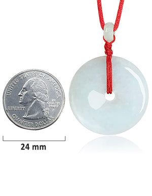 Jade Necklace | Certified Grade A Jadeite Jade Circle Donut Coin Pendant Necklace | Dahlia