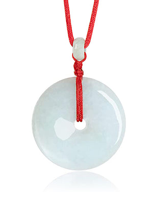 Jade Necklace | Certified Grade A Jadeite Jade Circle Donut Coin Pendant Necklace | Dahlia