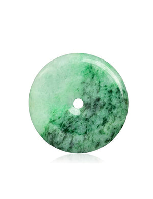 Jade Necklace | Certified Grade A Jadeite Jade Circle Donut Coin Pendant Necklace | Dahlia