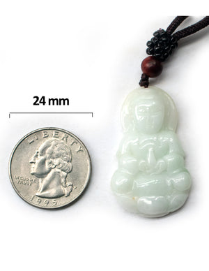 Guan Yin Jade Necklace Pendant Jadeite Jade Green Chinese Good Luck Dahlia Stone Gemstone Certified Genuine fortune