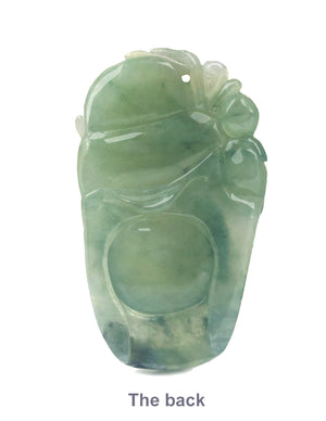 Laughing Buddha Jade Necklace | Certified Genuine Grade A Jadeite Jade Pendant Necklace| Dahlia