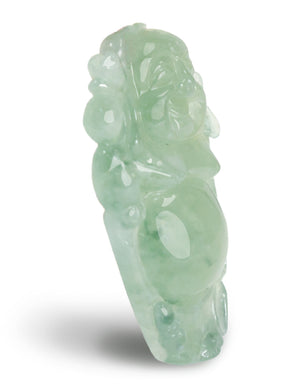 Laughing Buddha Jade Necklace | Certified Genuine Grade A Jadeite Jade Pendant Necklace| Dahlia