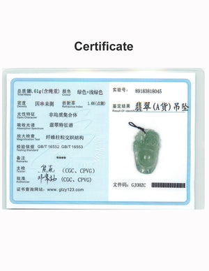 Laughing Buddha Jade Necklace | Certified Genuine Grade A Jadeite Jade Pendant Necklace| Dahlia
