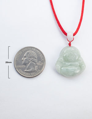 Laughing Buddha Jade Necklace | Certified Genuine Grade A Jadeite Jade Pendant Necklace| Dahlia