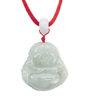 Jade Necklace | Laughing Buddha Jade Pendant Necklace | Dahlia