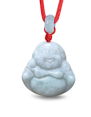 Jade Necklace | Laughing Buddha Jade Pendant Necklace | Dahlia