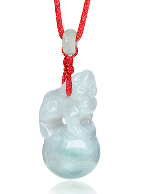 Guardian Pi Xiu Jade Necklace | Certified Genuine Grade A Jadeite Jade Pi Xiu Pendant Necklace | Dahlia