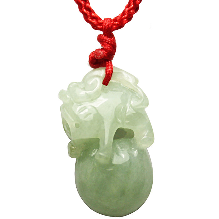 Pi Xiu Dragon Jade Necklace | Certified Genuine Grade A Jadeite Jade Pendant Necklace, Adjustable | Dahlia