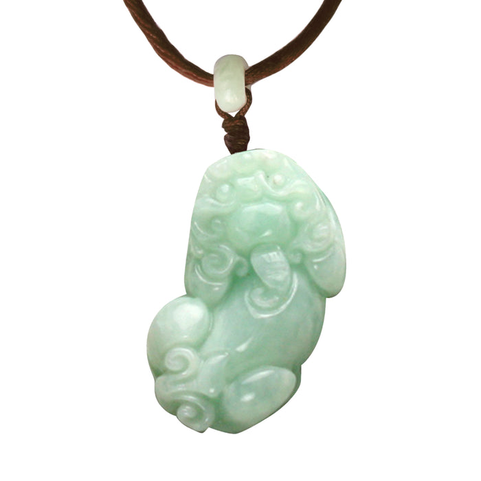 Pi Xiu Jade Necklace | Certified Genuine Grade A Jadeite Jade Pi Xiu Pendant Necklace | Dahlia
