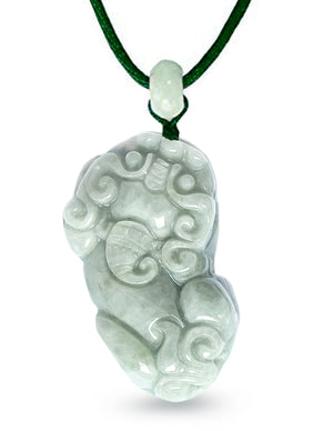 Jade Necklace | Jadeite Grade A Jade Fortune and Prosperity Pi Xiu Dragon Pendant Necklace | Dahlia