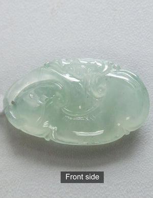 Dahlia Ruyi Jade Necklace, Real Grade A Certified Burma Jadeite for "Dream Comes True"