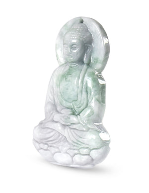 Laughing Buddha Jade Necklace | Certified Genuine Grade A Jadeite Jade Pendant Necklace| Dahlia