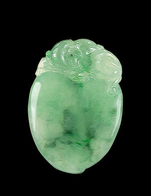 Peach Heart Jade Necklace for Love Prosperity & Longevity,  Real Grade A Certified Burma Jadeite
