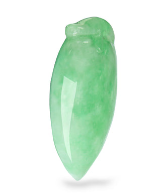 Peach Heart Jade Necklace for Love Prosperity & Longevity,  Real Grade A Certified Burma Jadeite