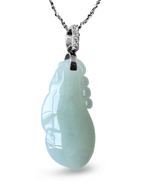 Fu Lu Shou Jade Necklace Pendant Jadeite Jade Green Chinese Good Luck Dahlia Stone Gemstone Certified Genuine fortune