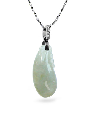 Fu Lu Shou Jade Necklace Pendant Jadeite Jade Green Chinese Good Luck Dahlia Stone Gemstone Certified Genuine fortune