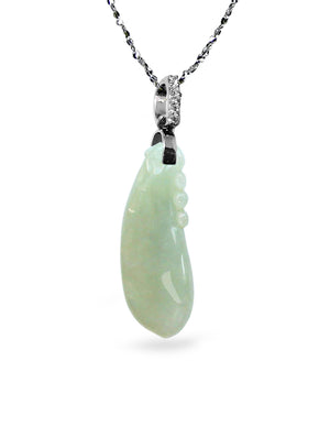 Fu Lu Shou Jade Necklace Pendant Jadeite Jade Green Chinese Good Luck Dahlia Stone Gemstone Certified Genuine fortune