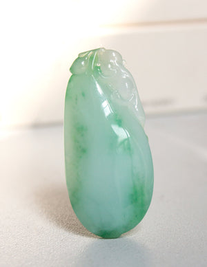 Fu Lu Shou Jade Necklace Pendant Jadeite Jade Green Chinese Good Luck Dahlia Stone Gemstone Certified Genuine fortune