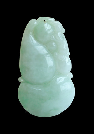 Fu Lu Shou Jade Necklace Pendant Jadeite Jade Green Chinese Good Luck Dahlia Stone Gemstone Certified Genuine fortune