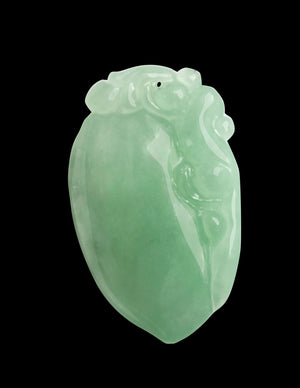 Fu Lu Shou Jade Necklace Pendant Jadeite Jade Green Chinese Good Luck Dahlia Stone Gemstone Certified Genuine fortune