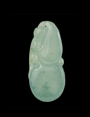 Fu Lu Shou Jade Necklace Pendant Jadeite Jade Green Chinese Good Luck Dahlia Stone Gemstone Certified Genuine fortune