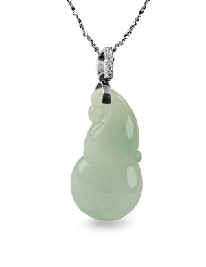 Fu Lu Shou Jade Necklace Pendant Jadeite Jade Green Chinese Good Luck Dahlia Stone Gemstone Certified Genuine fortune