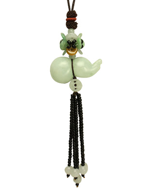 Jade Necklace | Calabash Jadeite Jade Pendant Necklace, 16" + 8" Extender | Dahlia