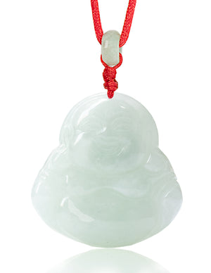 Jade Necklace | Laughing Buddha Jade Pendant Necklace | Dahlia