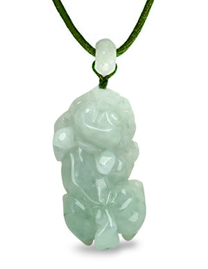 Jade Necklace | Jadeite Grade A Jade Fortune and Prosperity Pi Xiu Dragon Pendant Necklace | Dahlia