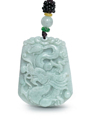 Chinese Fu Zodiac Jade Necklace Jadeite Jade Green Chinese Good Luck Dahlia Stone Gemstone Certified Real